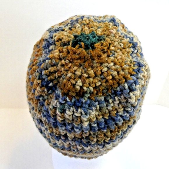 Winter Camo Beanie Camouflage Hat Handmade Crochet Knit Woods Preppy Made USA OS - Picture 4 of 6